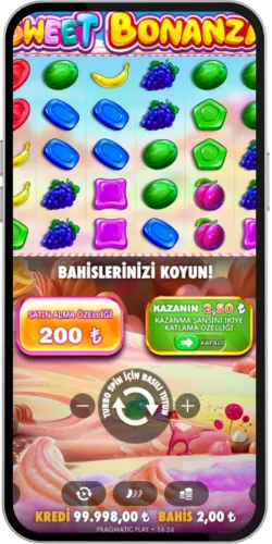 Glückwunsch zu den Freispielen bei Sweet Bonanza