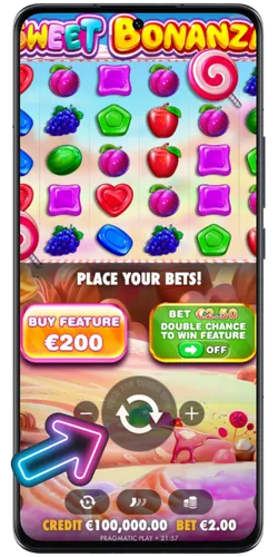 Winst bij Sweet Bonanza