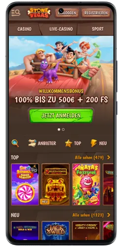 Willkommensbonus bei Stone Vegas