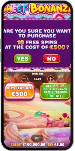 Instellingen voor automatisch spelen in Sweet Bonanza