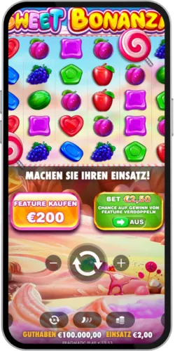 Glückwunsch zu Freispielen in Sweet Bonanza
