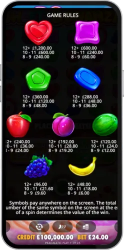 Bet Adjustment in Sweet Bonanza