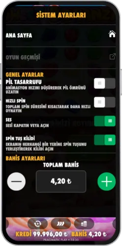 Änderung des Einsatzes bei Sweet Bonanza