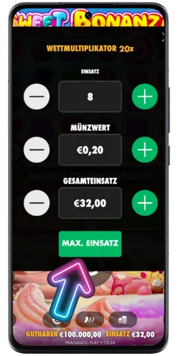 Einsatz bei Sweet Bonanza